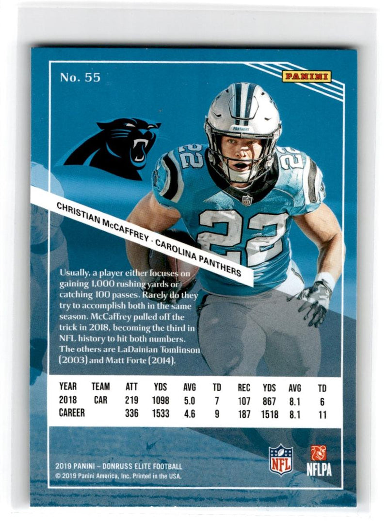 2019 Panini Plates & Patches 2019 Donruss Elite Base Printing Plate Black Christian McCaffrey