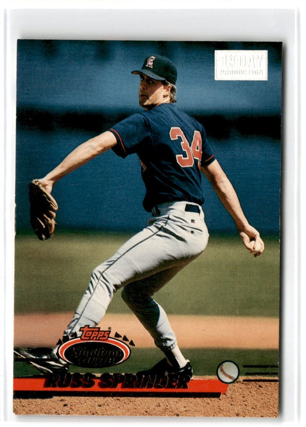 1993 Stadium Club First Day Production Russ Springer #736