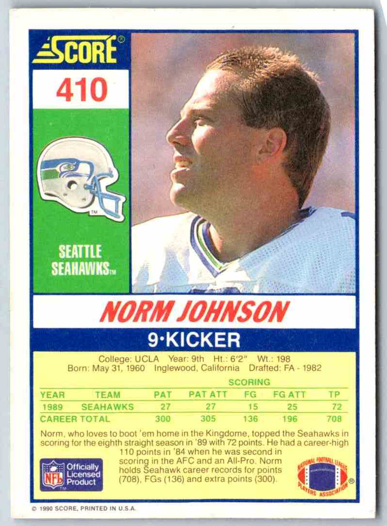 1990 Score Norm Johnson