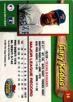 1993 Stadium Club Texas Rangers Gary Redus #14
