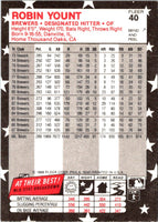 1988 Fleer Star Stickers Robin Yount #40