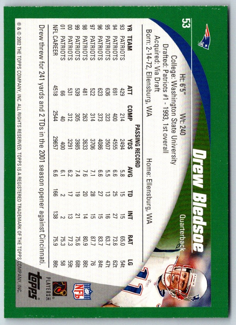 2002 Topps Drew Bledsoe