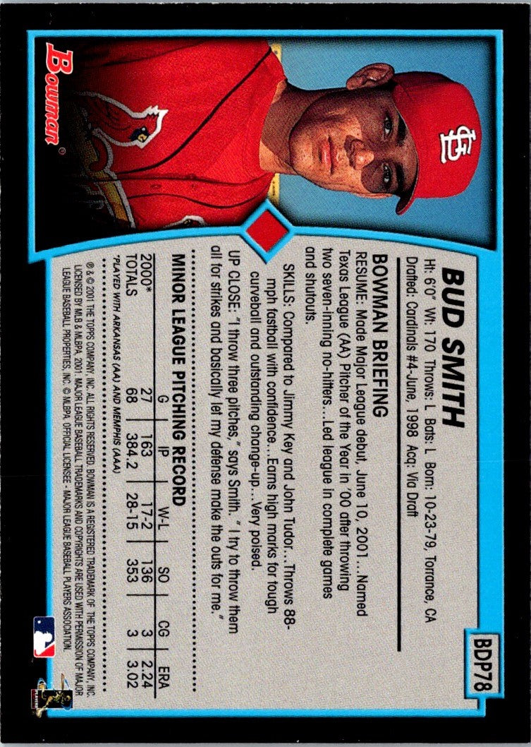 2001 Bowman Draft Picks & Prospects Bud Smith