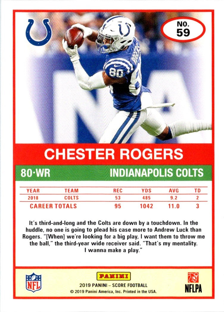 2019 Score Chester Rogers