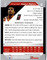 2004 Bowman Shareef Abdur-Rahim #82