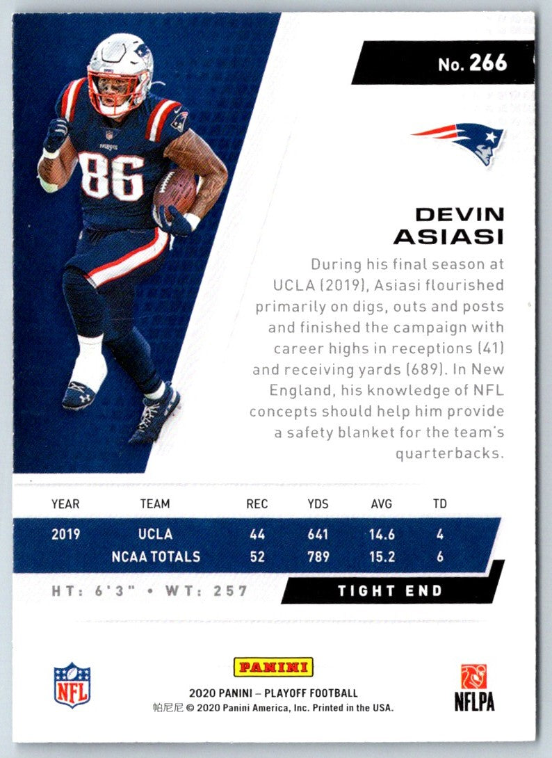 2020 Panini Chronicles Draft Picks Playoff Signatures Devin Asiasi