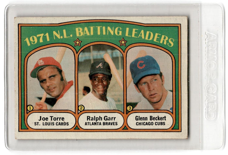 1972 Topps NL 1971 Batting Leaders - Joe Torre/Ralph Garr/Glenn Beckert