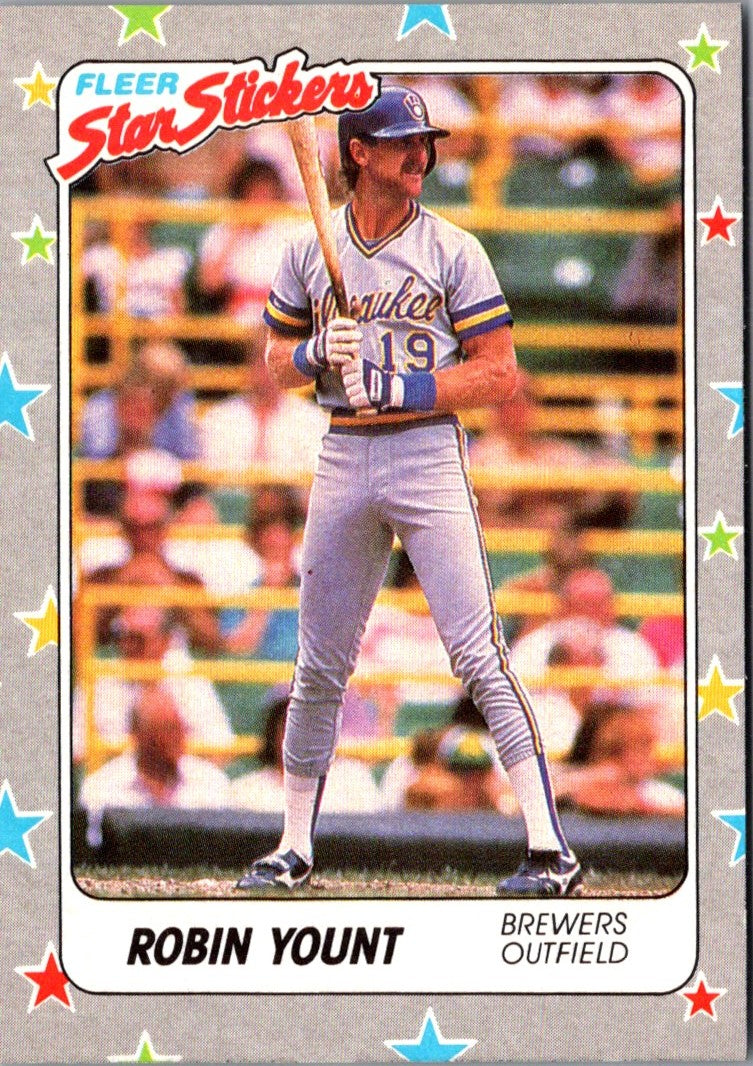 1988 Fleer Star Stickers Robin Yount