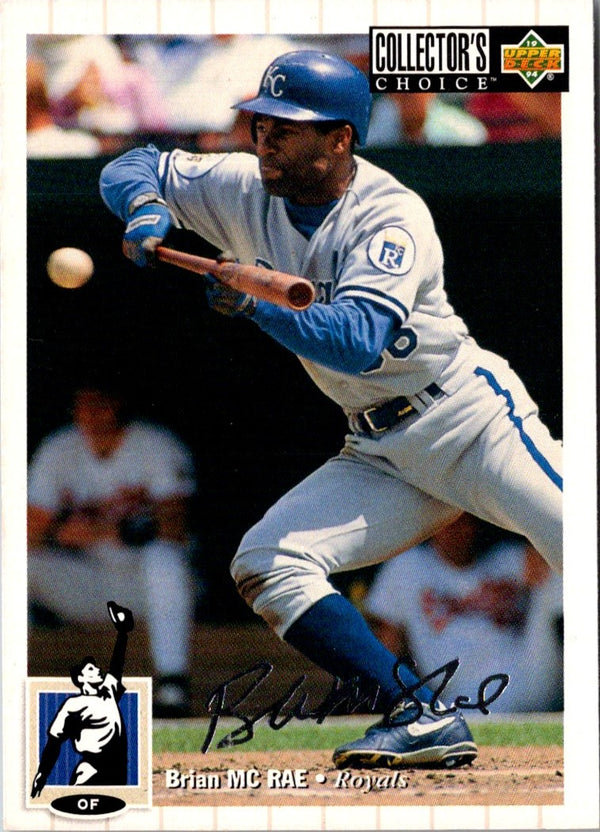 1994 Collector's Choice Brian McRae #201 Silver Signature