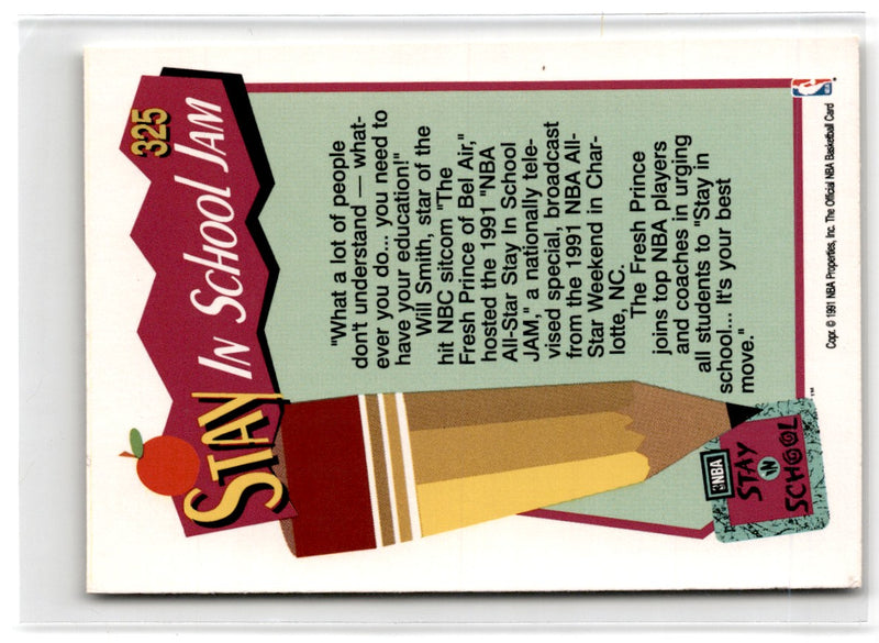 1990 Hoops Team Night Miami Heat Stay in School Ad Card