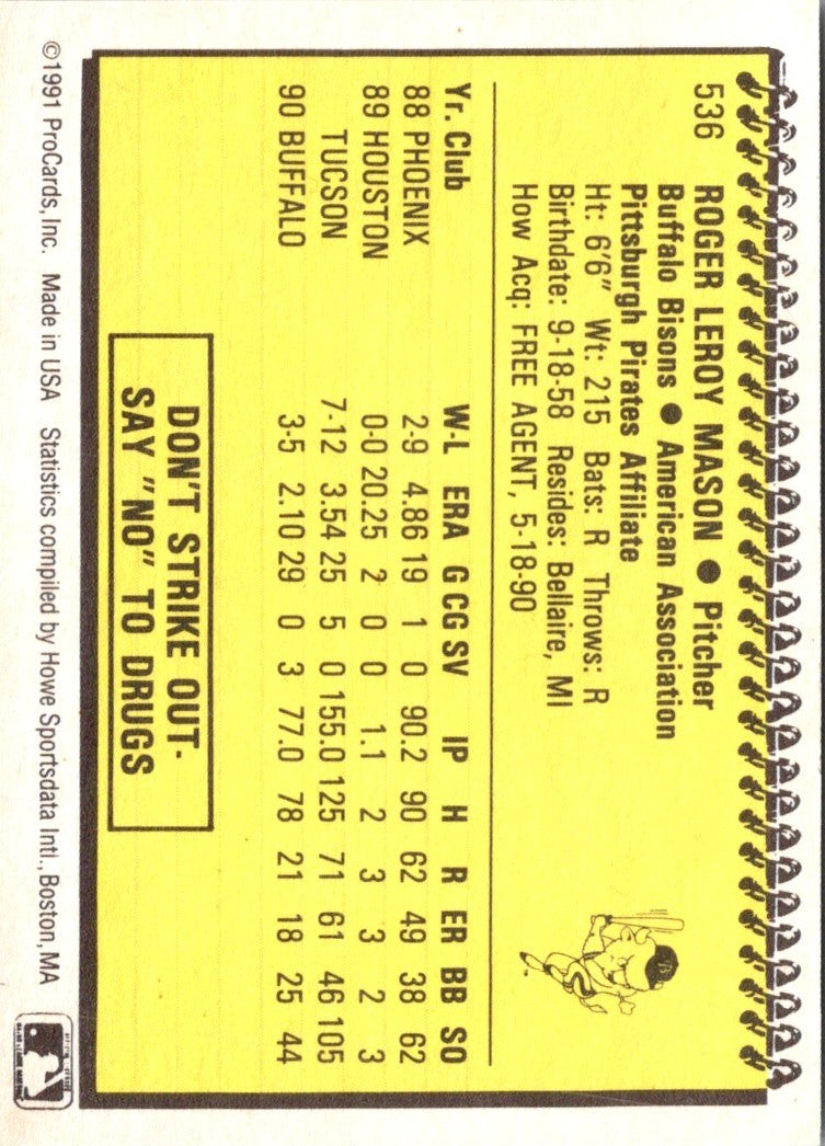 1991 ProCards Roger Mason