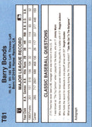 1991 Classic I Barry Bonds