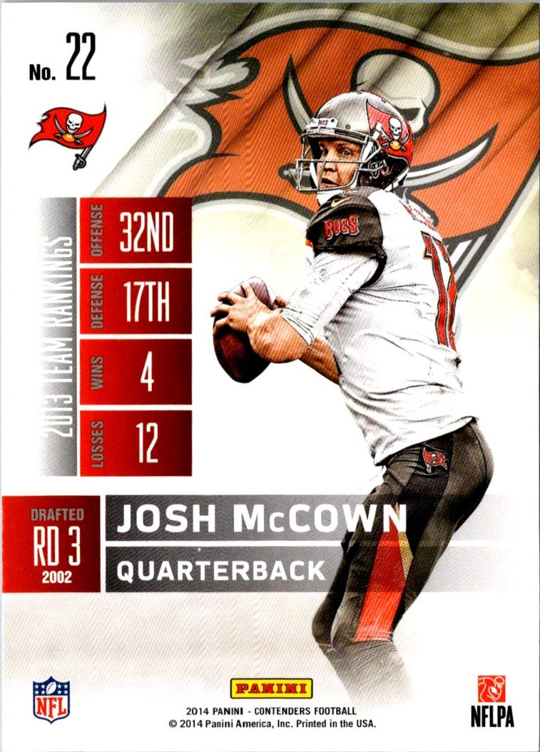 2014 Panini Contenders Josh McCown