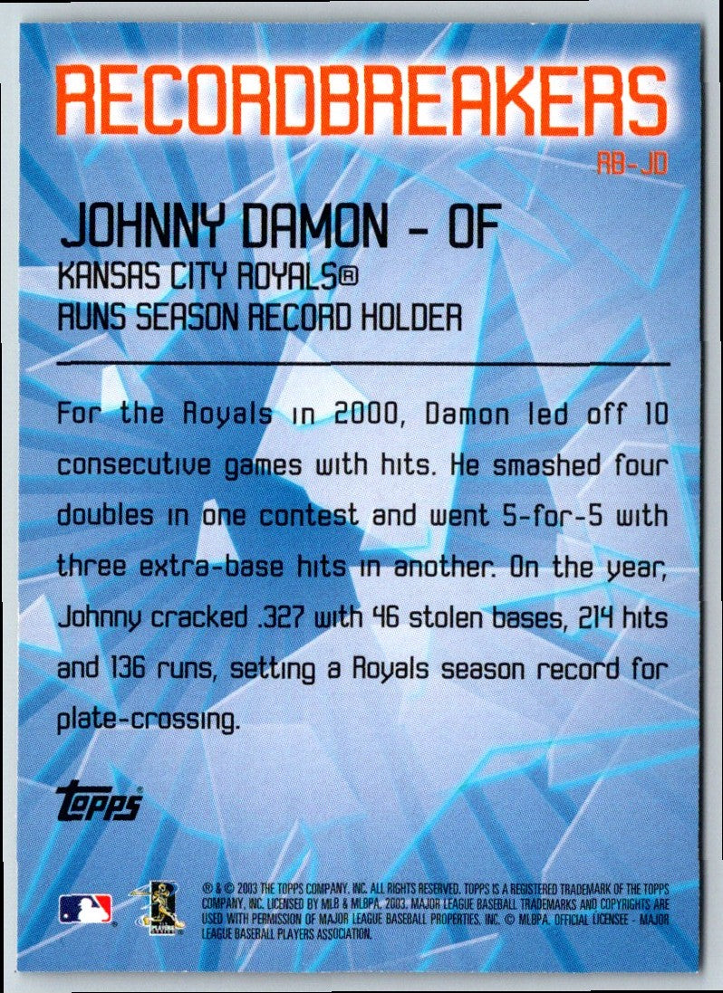 2003 Topps Johnny Damon