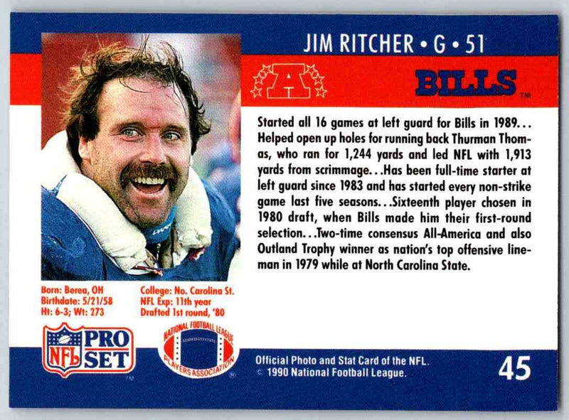 1990 Pro Set Jim Ritcher