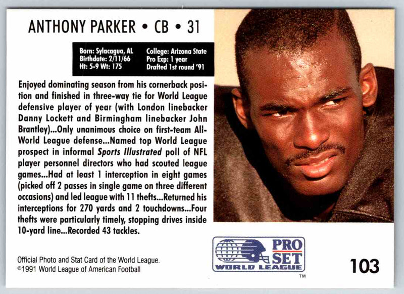 1991 Proset World League Anthony Parker