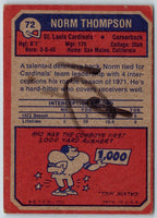1973 Topps Norm Thompson #72 Rookie