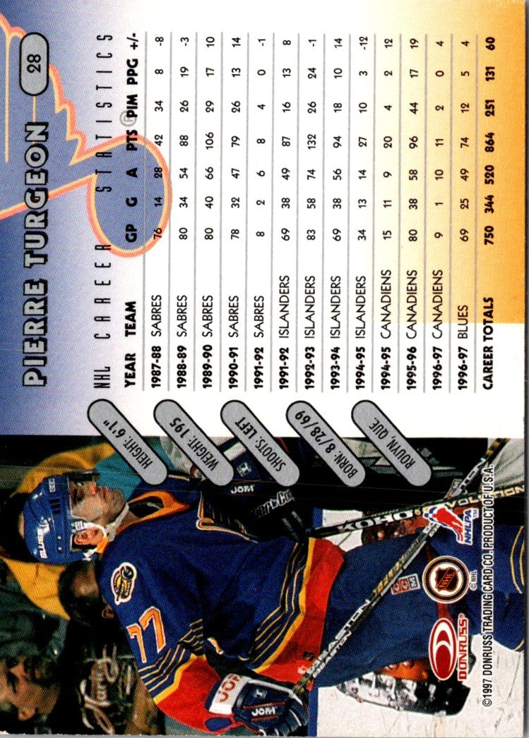 1997 Donruss Pierre Turgeon