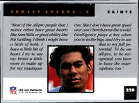 1991 Pro Line Portraits Ernest Spears #220 Rookie
