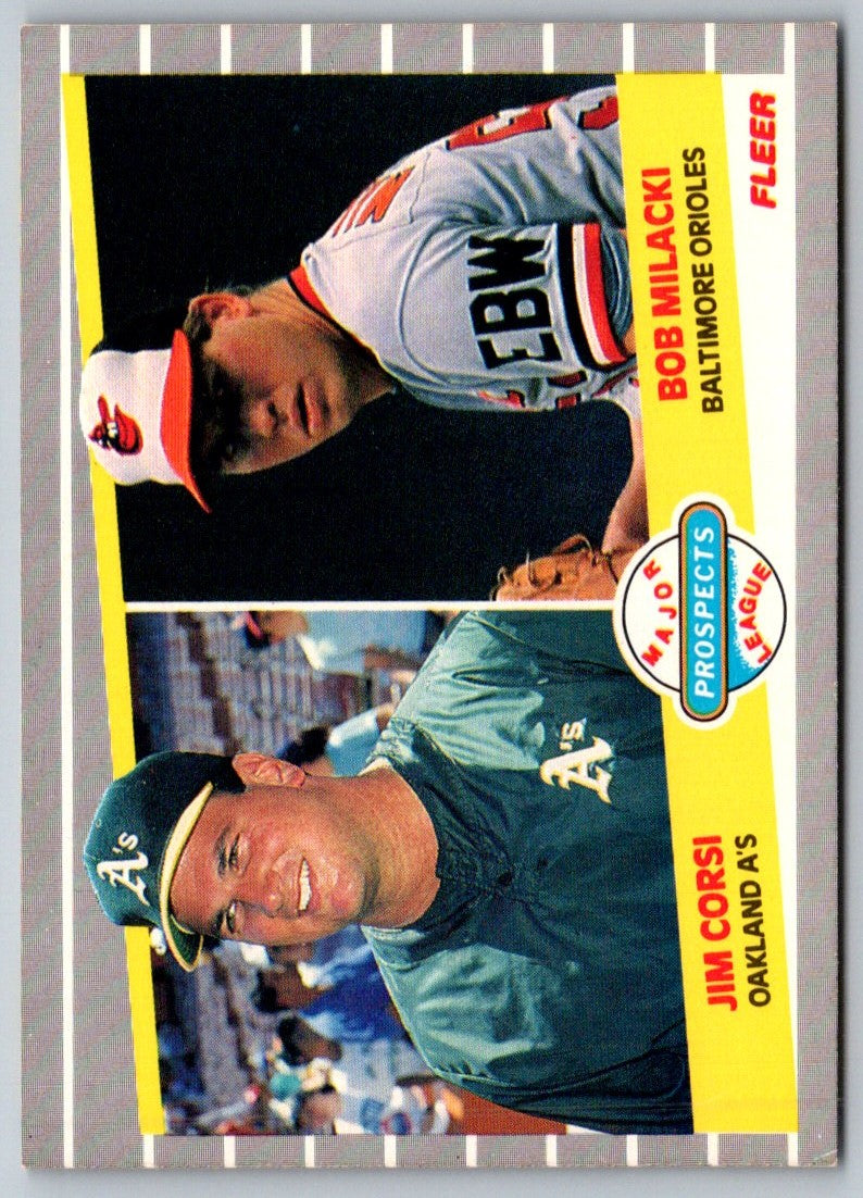 1989 Fleer Jim Corsi/Bob Milacki