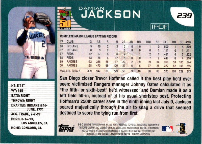 2001 Topps Damian Jackson