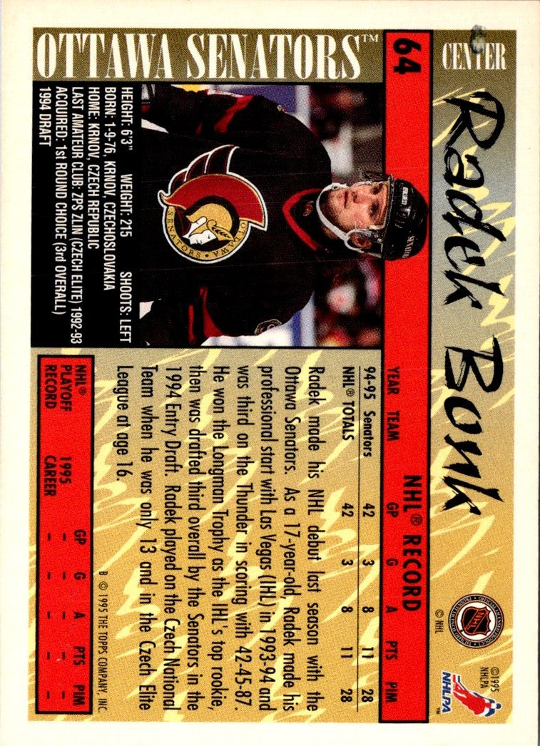 1995 Topps Radek Bonk