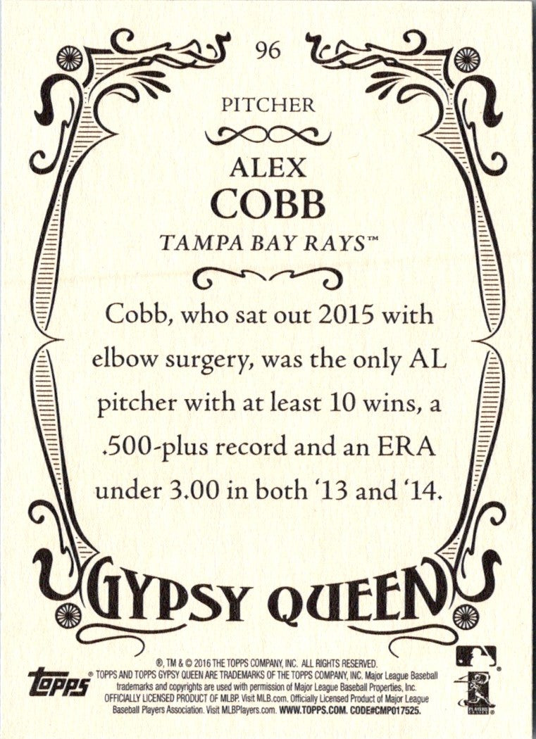 2016 Topps Gypsy Queen Alex Cobb