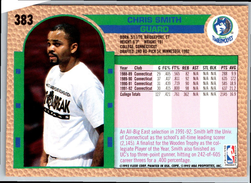 1992 Fleer Chris Smith