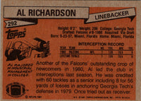 1981 Topps Al Richardson #292 Rookie EX