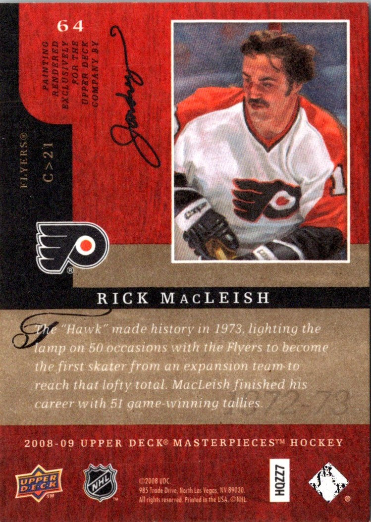 2008 Upper Deck Masterpieces Rick MacLeish