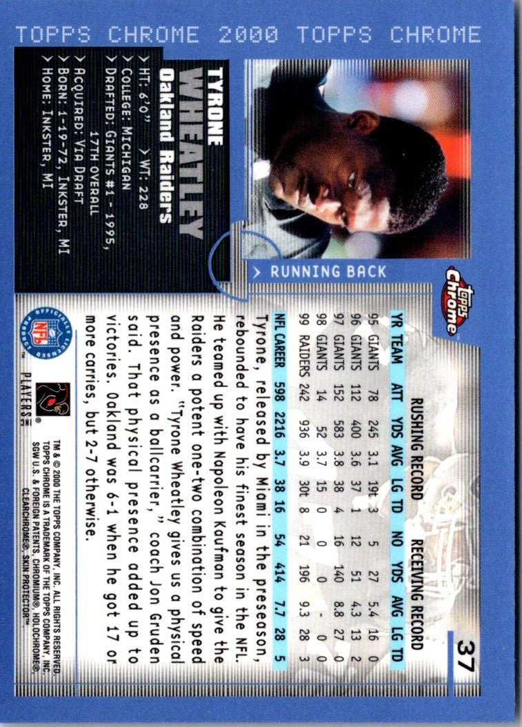 2000 Topps Chrome Tyrone Wheatley
