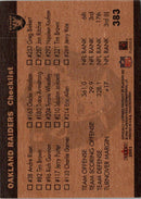 2001 Fleer Tradition Oakland Raiders Team Leaders