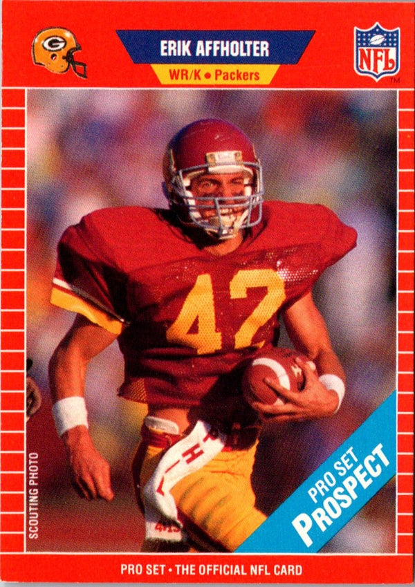 1989 Pro Set Erik Affholter #522 Rookie
