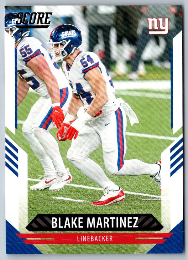 2021 Score Scorecard Blake Martinez #64