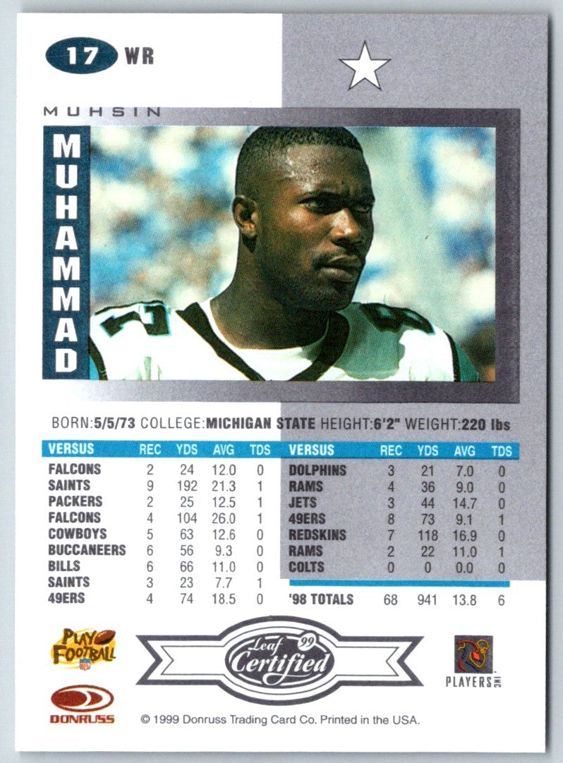 1999 Leaf Certified Muhsin Muhammad