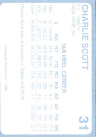 1989 Collegiate Collection North Carolina's Finest Charlie Scott #31