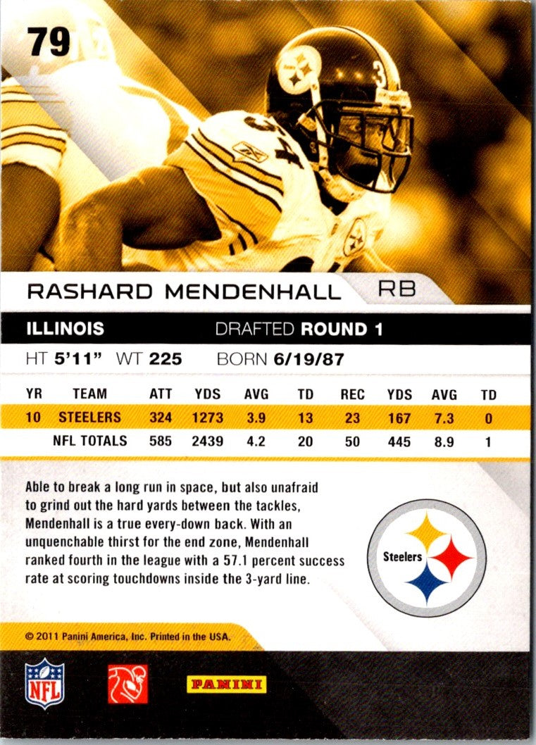 2011 Panini Absolute Memorabilia Rashard Mendenhall