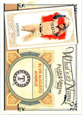 2012 Topps Allen & Ginter What's in a Name? Elvis Andrus #WIN28