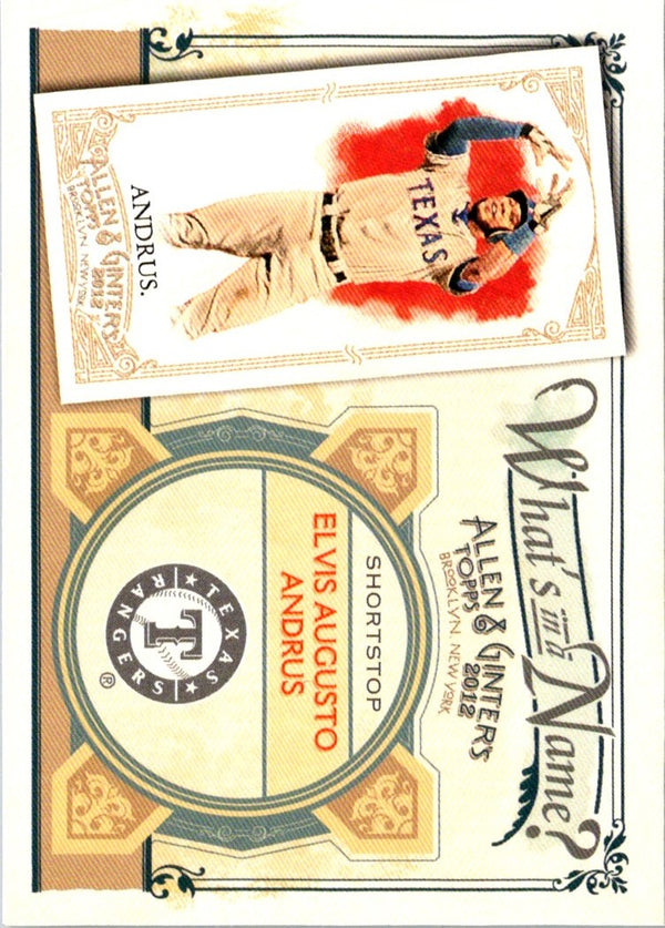 2012 Topps Allen & Ginter What's in a Name? Elvis Andrus #WIN28