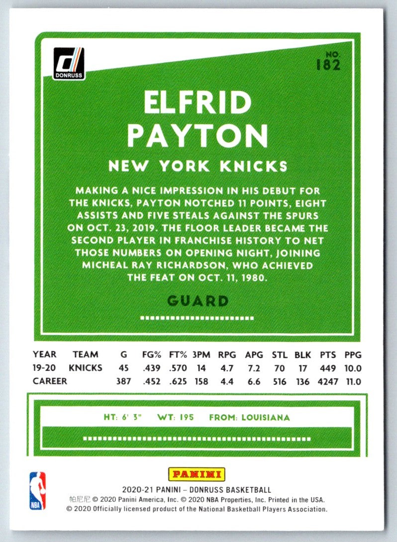 2019 Donruss Elfrid Payton