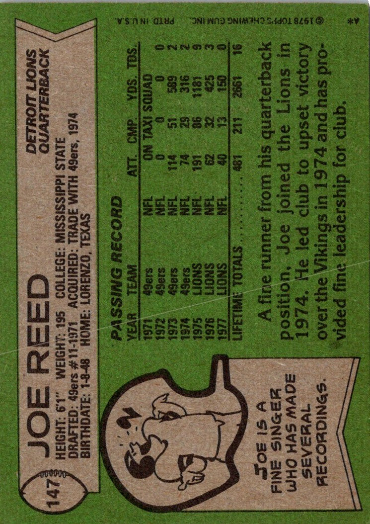 1978 Topps Joe Reed