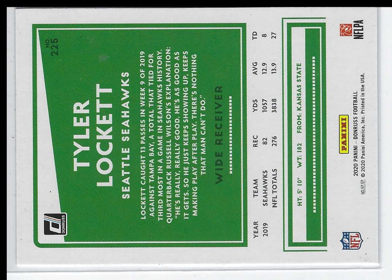 2020 Donruss Press Proof Yellow Tyler Lockett