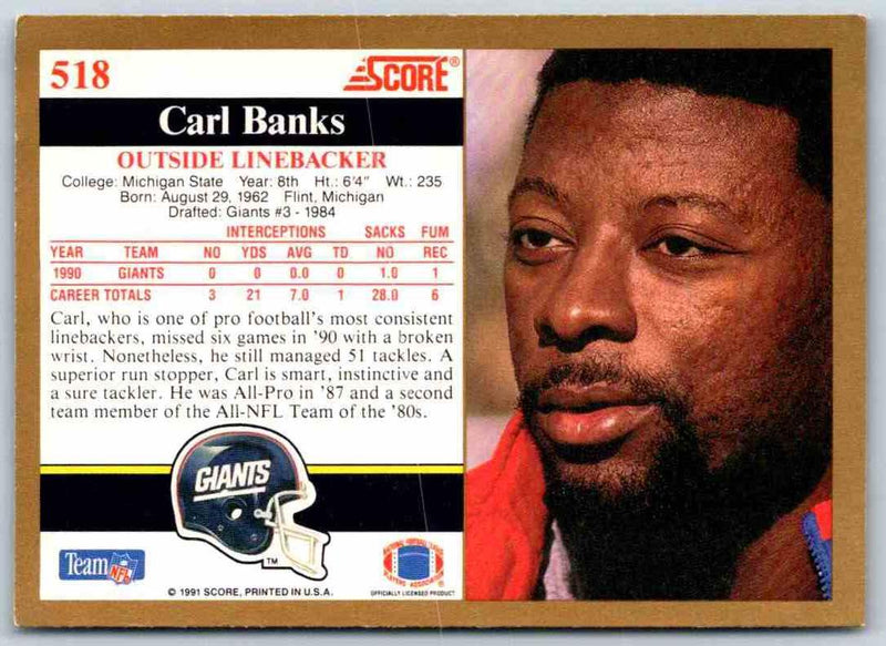 1991 Score Carl Banks