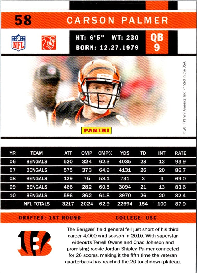 2011 Score Carson Palmer