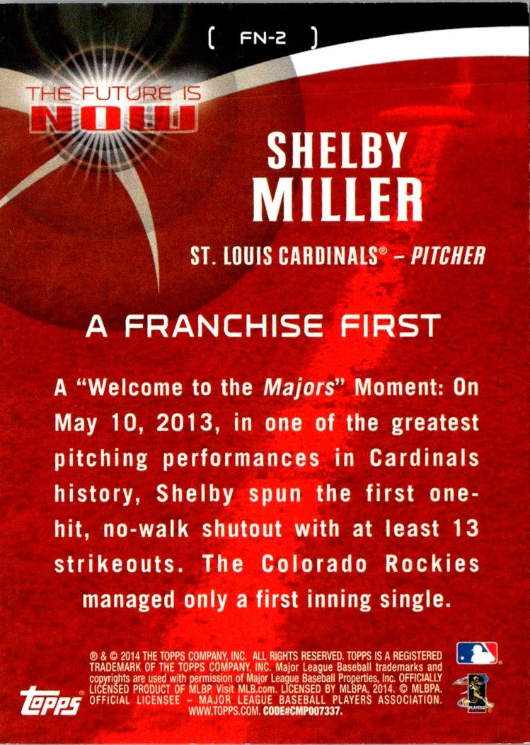 2014 Topps The Future is Now Shelby Miller