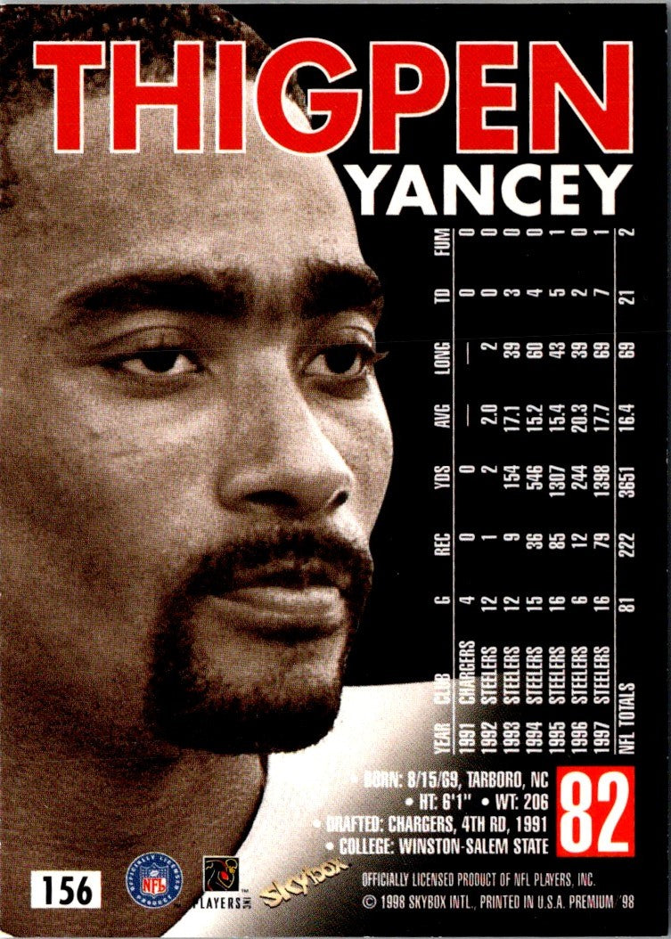 1998 SkyBox Premium Yancey Thigpen