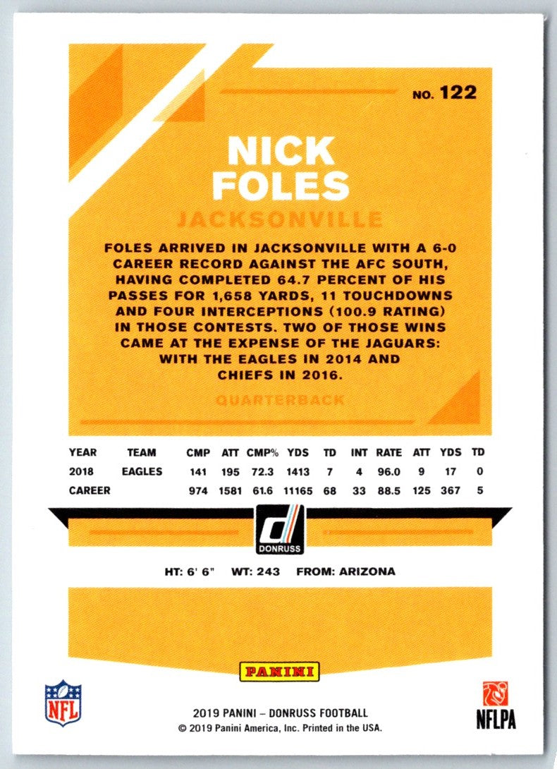 2019 Donruss Nick Foles