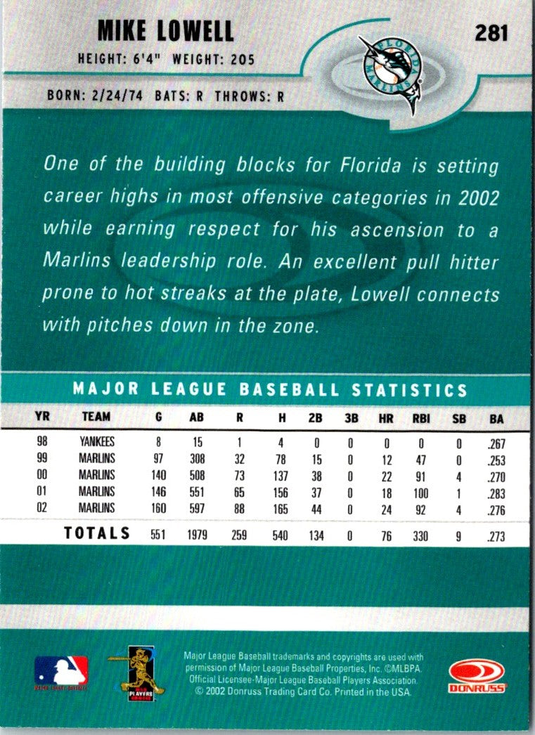 2003 Donruss Mike Lowell