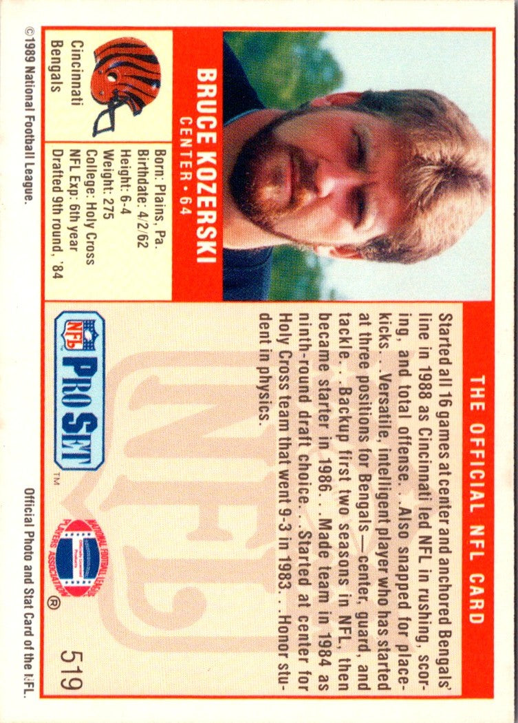 1989 Pro Set Bruce Kozerski