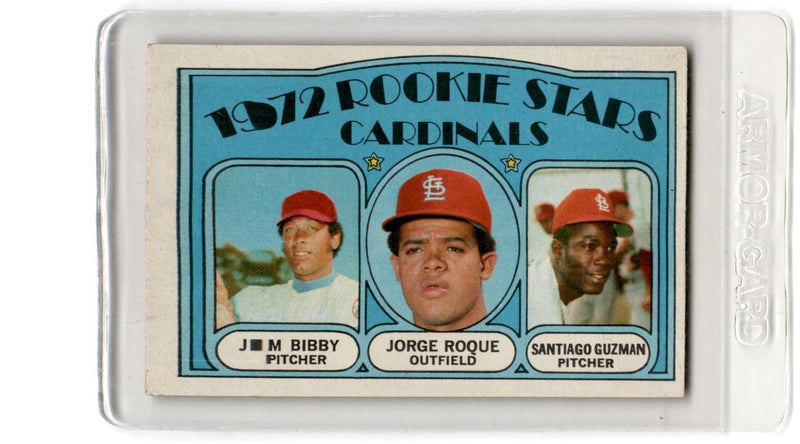 1972 Topps Cardinals Rookies - Jim Bibby/Jorge Roque/Santiago Guzman